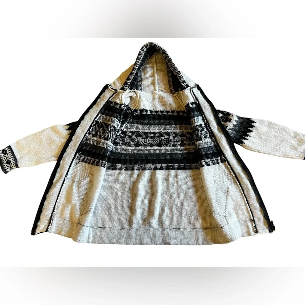 ALPACA Artisan Knit Peruvian Full-Zip Youth M /10yo Sweater Jacket Cozy Unisex